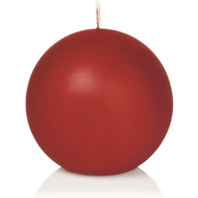 Trend Candles Bolkaars glad - rood - 7 cm - 16 branduren - ronde kaarsen