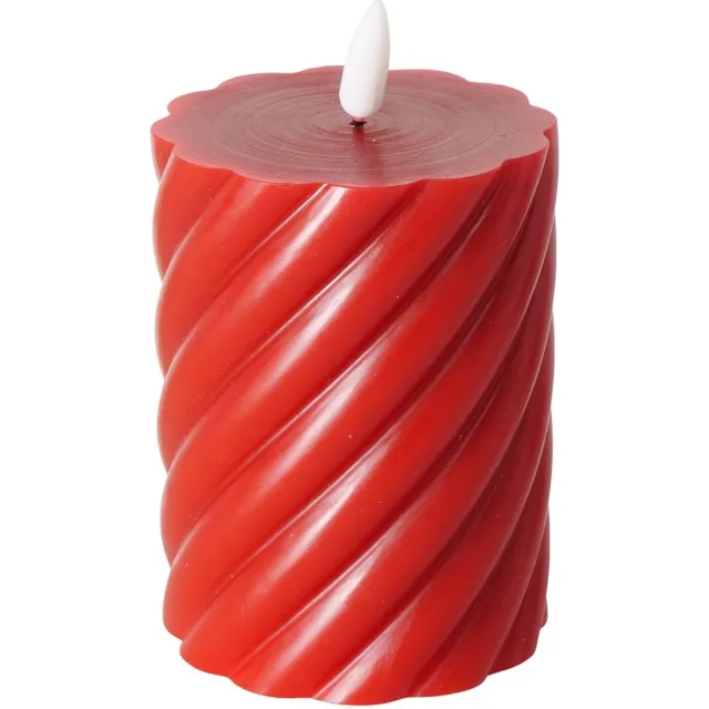 Boltze LED kaars gedraaid met timer Rood