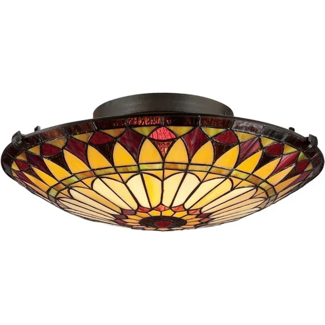 Steady Lighting Bohemian Plafondlamp - Steady Lighting - Glas - Bohemian - E27 - L: 43.2cm - Voor Binnen - Woonkamer - Eetkamer - Brons