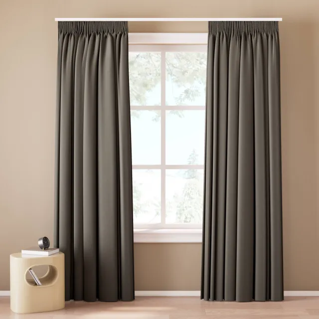 NOUS Living Semi verduisterend gordijn kant en klaar (per stuk) (280 x 270 cm)* Taupe - Hunter 96 taupe