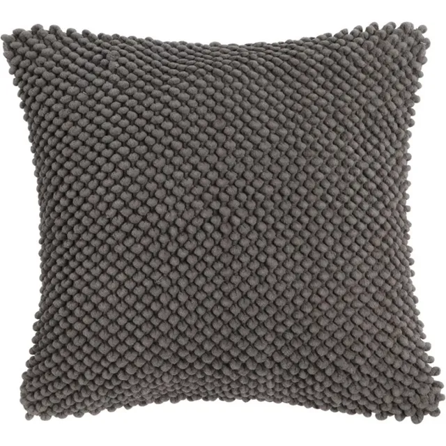 Linen & More Jumbo Dots Charcoal Grijs Kussen | 45 X 45 | Sierkussen Voor Woonkamer Of Slaapkamer