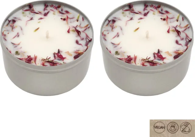 Mia Box Geurkaars Menopauze - 2 x 160 g - Geurkaarsen Handgemaakt met 2 Essentiele Olien - Vegan wit