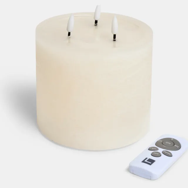 Loberon Ledstompkaars Solería crème