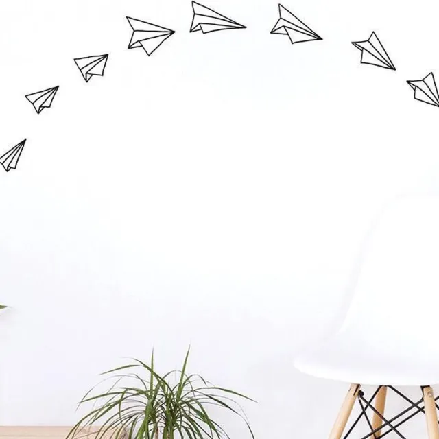 Chispum Wall Sticker - Paper Planes Zwart