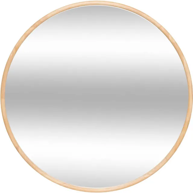 Atmosphera Créateur d'intérieur® Ronde spiegel van rubberboomhout KIM Beige