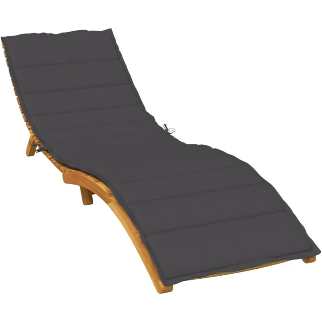 vidaXL Ligbedkussen 200x50x4 cm stof gemêleerd antracietkleurig Anthraciet