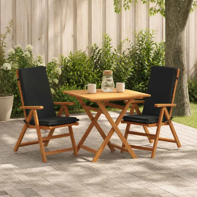 vidaXL Kussen voor stoel met hoge rug GEMERT 2 st 100% Polyester Zwart