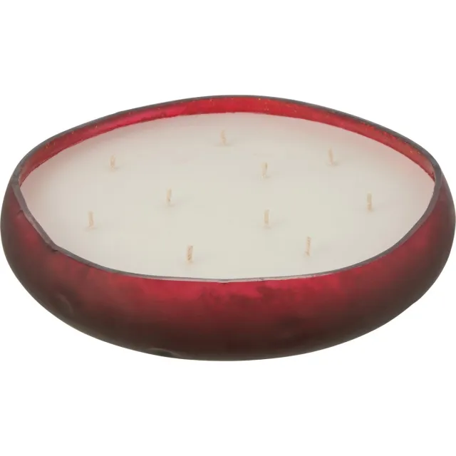J-Line geurkaars M-Chic - Oud & Amber - glas - rood - large - 40U
