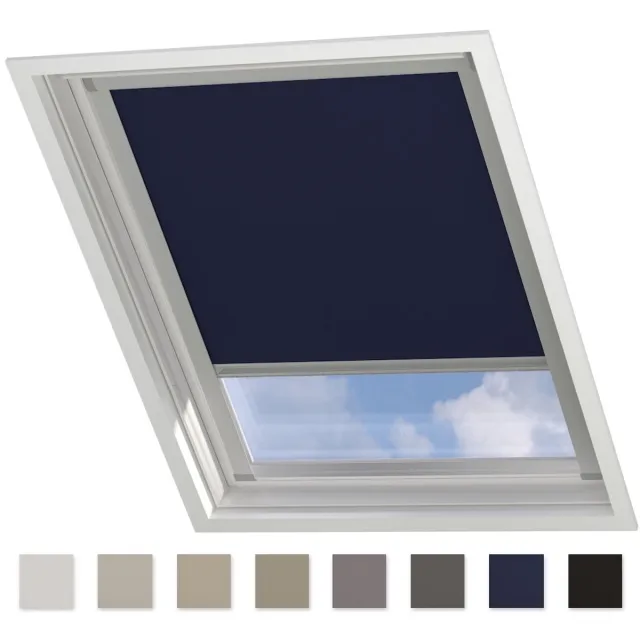 DTCH Dakraam Rolgordijn Trend - Verduisterend - Dark Blue - voor Velux: UK08 Donker Blauw