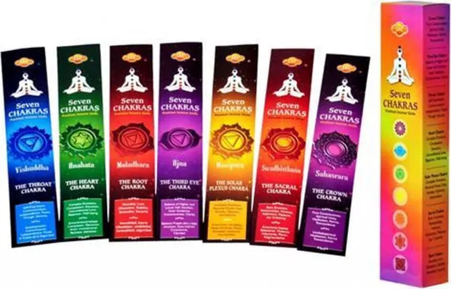 Sac Seven Chakras Premium Incense Sticks Multicolor