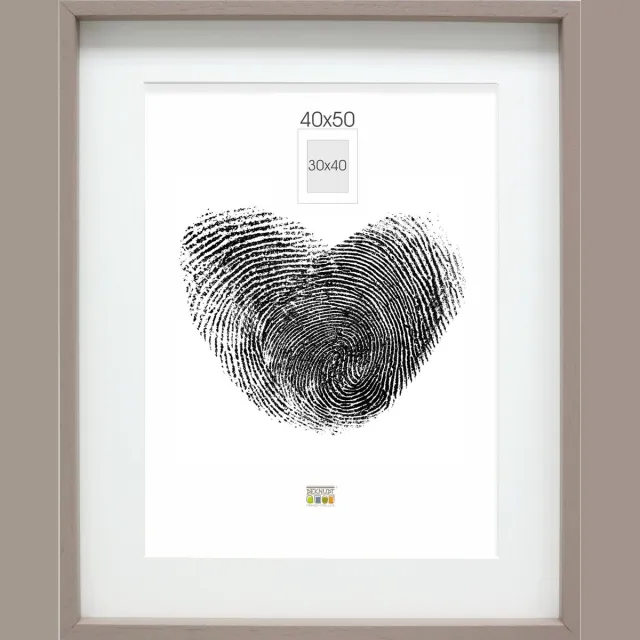 Deknudt Frames Fotolijst - taupe met passe-partout - 30x40 / 40x50 cm