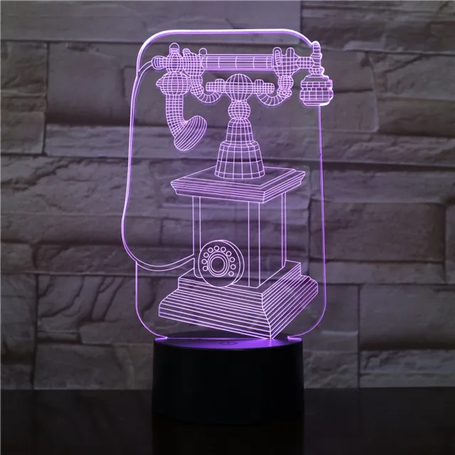 MC Living 3D Led Lamp Met Gravering - RGB 7 Kleuren - Telefoon