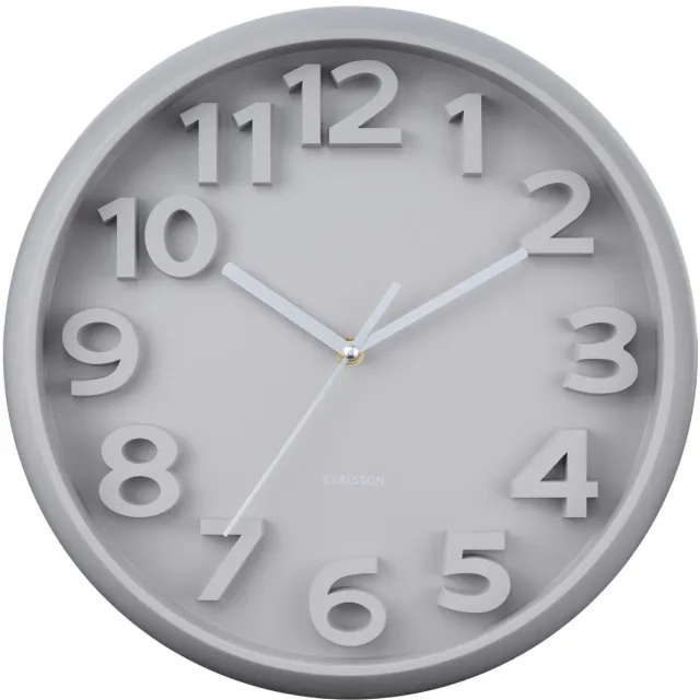 Karlsson Wandklok Elevated Classic Numbers - Warmgrijs - 5x33.5x33.5cm - Wandklok Scandinavisch
