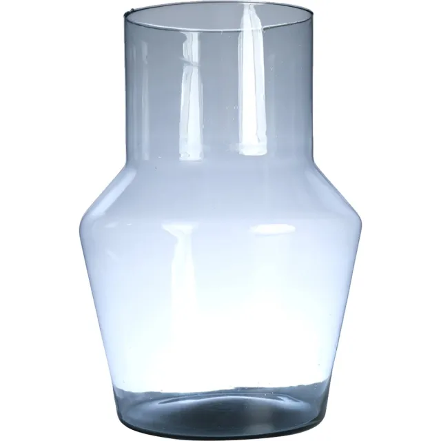 Hakbijl Glass Bloemenvaas Evie - transparant - eco glas - 28 x 40 cm - hoekige vaas