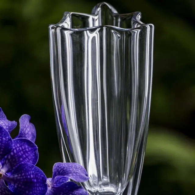 Crystal Bohemia Kristalglas vaas Vulcano 30.5 cm Transparant