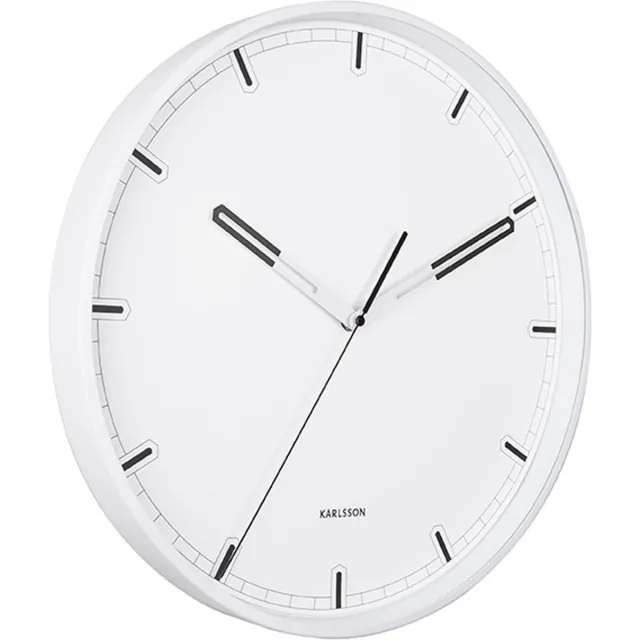 Karlsson Wandklok Dipped - IJzer Wit met Zwart - Ø40cm