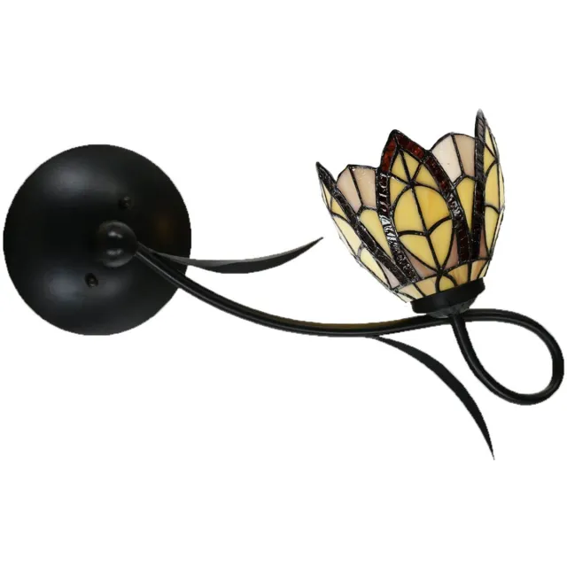 Coloured by Art Tiffany Wandlamp / Plafonnière Lovely Flow Souplesse small - Art Deco Trade Bruin