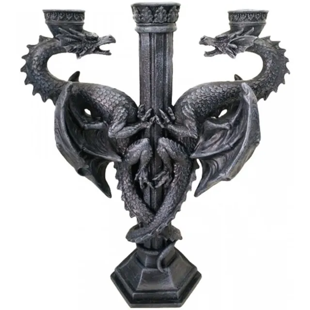 Nemesis Now Kandelaar - Dragon's Altar - 29cm Zwart
