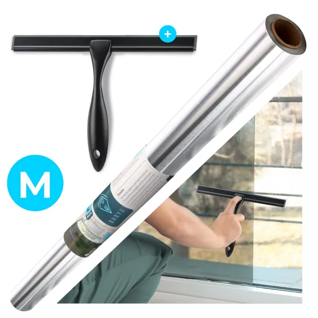 Banyu HR++ Raamfolie 60x200cm - Zonwerend & Isolerend - Anti Inkijk - Statisch - Zilver HR++ zilver
