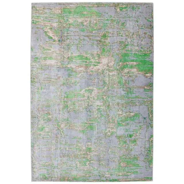 Padiro design laagpolig vloerkleed 170 x 240 cm - groen - modern abstract ontwerp - voor vloerverwarming - van viscose