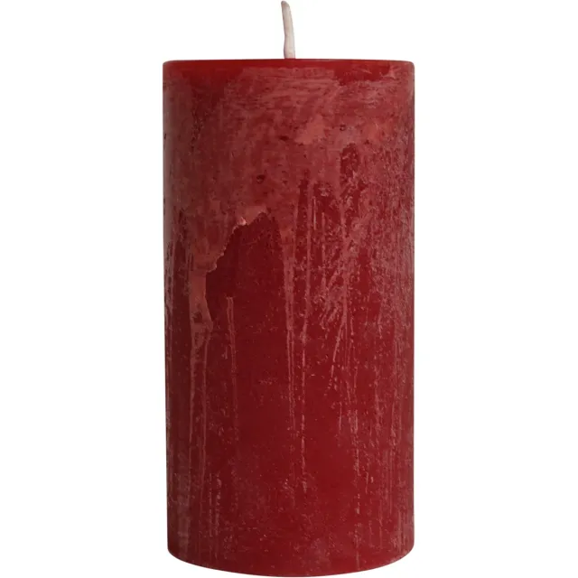 PTMD NEW Rustic Outdoor Candle Rubin Pillar 300x150 Rood