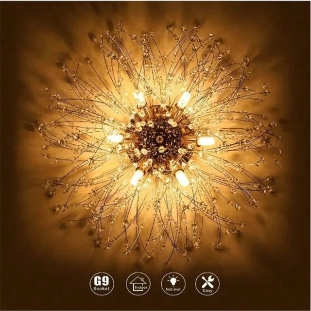 Mrs. Jones Luxe Kristal Plafondlamp - Paardebloem Kroonluchter - Crystal Led Lamp - Goud - 60 cm - Moderne lamp - Plafondlamp - Plafoniere Multi