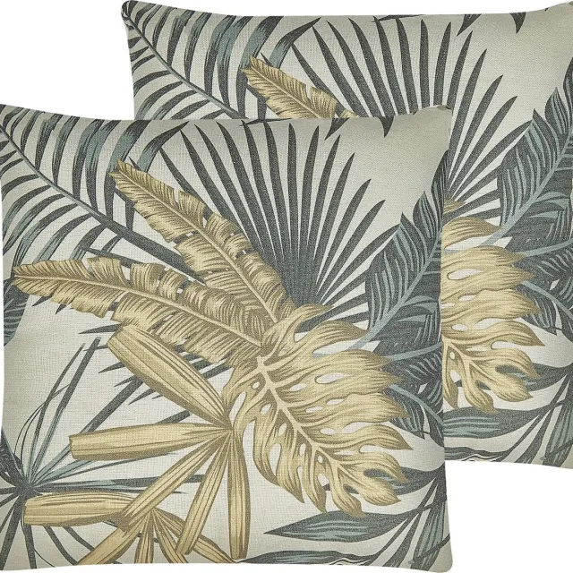 Beliani TAGETES - Sierkussen set van 2 - Multicolor - 45 x 45 cm - Polyester Meerkleurig