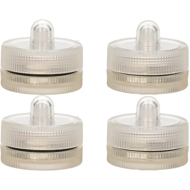 Ideas 4 Seasons Ideas4Seasons LED waxinelichtjes/theelichtjes voor onder water - set van 4x - helder wit - zinkend