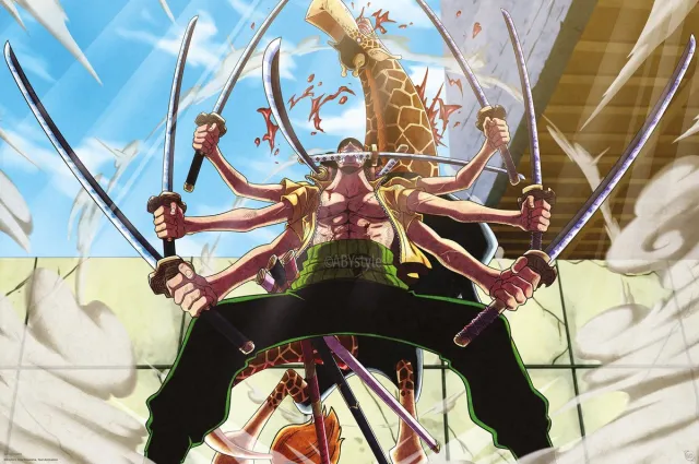 ABYSTYLE Poster One Piece - Zoro vs Kaku 91,5x61cm Divers