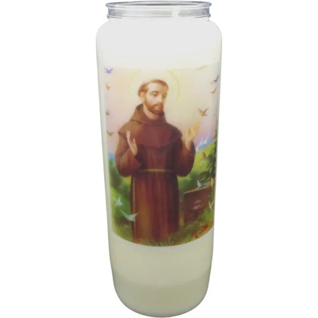 Partijhandel RODO Noveenkaars Heilige Man 005 - 9 dagen brander (5 stuks) wit