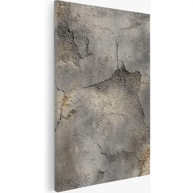 Saammp Canvas Schilderij - Steen - Abstract kunstwerk - 20x30 - Foto op canvas - Wanddecoratie - Muurdecoratie Woonkamer - Slaapkamer decoratie - Canvas Print Multicolor