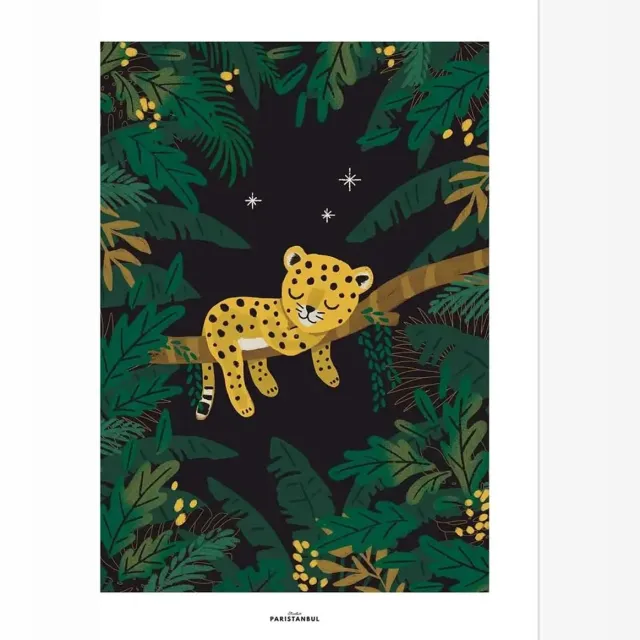 Lilipinso poster moe cheetah op tak donker