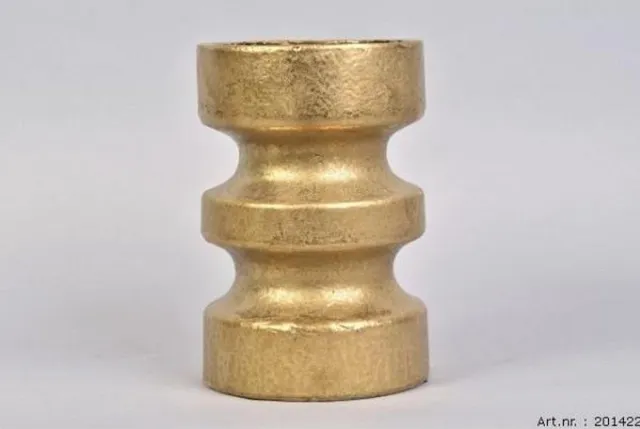 Daan-Kromhout Daan Kromhout - vaas - wave - goud - beton - robuust - H23 x Ø 15 cm - opening 13 cm