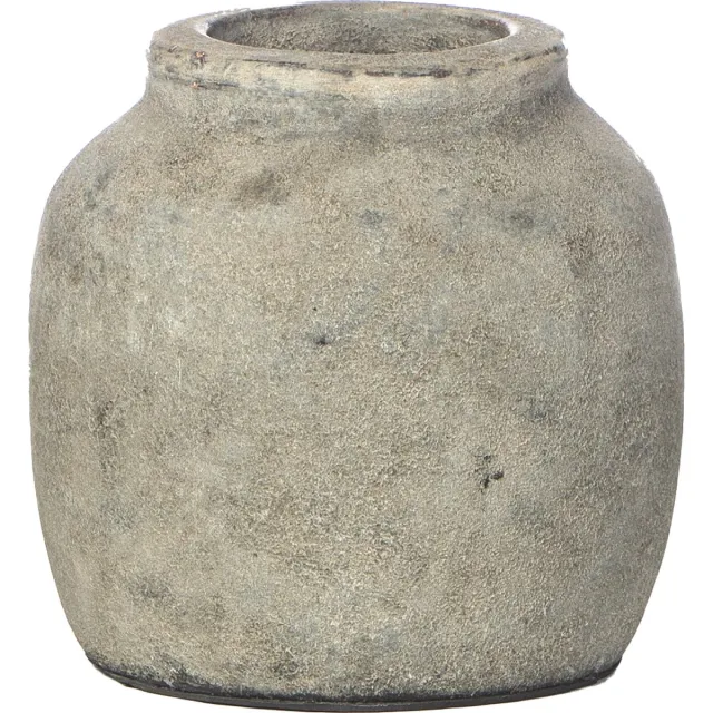 STILL Kleine Vaas - Pot - Aardewerk - Tin - Grijs - 12x12 cm