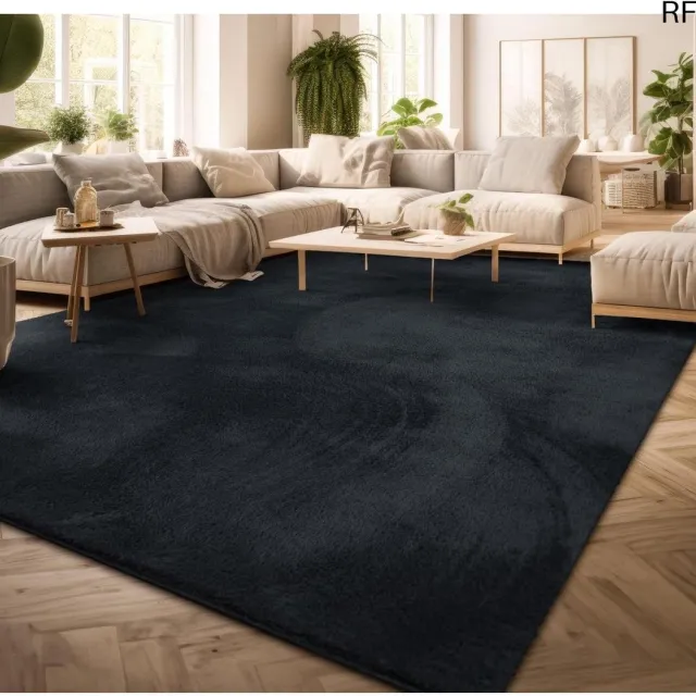 RFWR Laagpolig Vloerkleed Modern Design Wasbaar 160x220 cm - Blauw Marine
