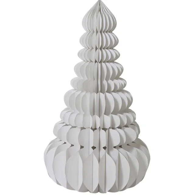 Decoris decoratie kerstboom papier (105x160 cm) wit