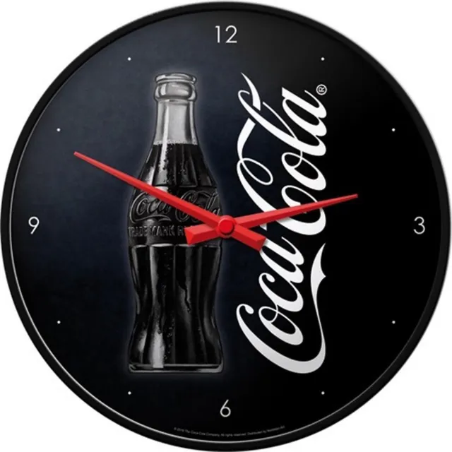 Coca-Cola Wandklok Coca-Cola - Sign Of Good Taste zwart