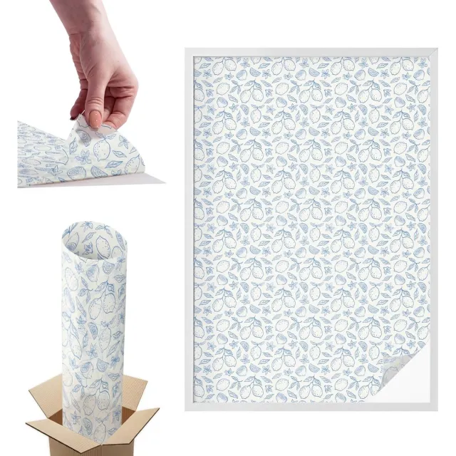 TULUP Raamfolie Anti inkijk - Citroenpatroon Anti inkijk Raamfolie - 100x146 cm - Wit Raamfolie Tegen inkijk - Zelfklevende Anti inkijk Folie Glas in Lood - Voor de keuken, het kantoor en de hal. - Zonwerende Raamfolie Glas in Lood Wit - Citroenpatroon