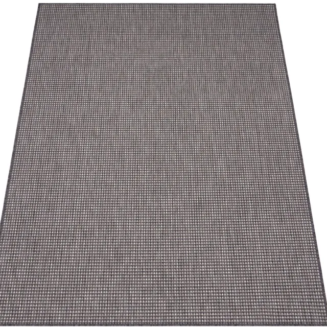 flycarpets Binnen & Buitenkleed Nacira Laagpolig Vloerkleed - Antraciet