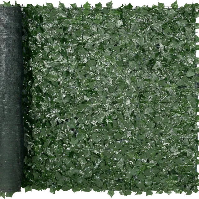 Vevor Klimop Privacyhek 1500 X 2490 Mm Privacyscherm Klimophek met Gaasrug En Versterkte Verbinding Kunsthagen met Wijnbladeren Als Decoratie voor Tuin, Tuin, Balkon Groen