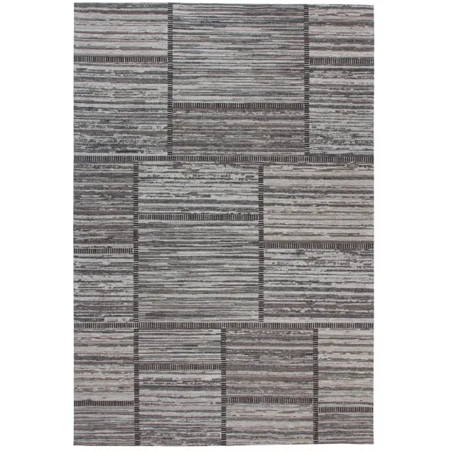 Dutch XXL Wollen Vloerkleed | Tapijt | Phoenix | Blokken | Naturel/Grijs | 120x170 cm Naturel / Grijs