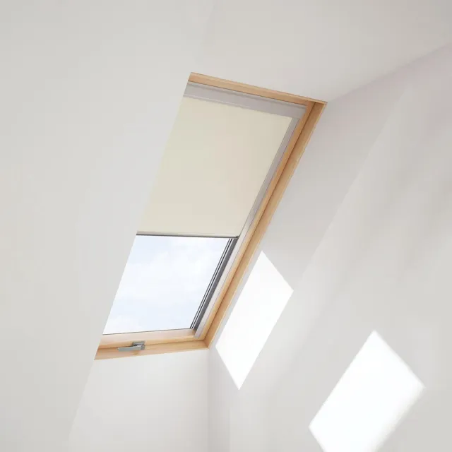 Solstro Contrio Dakraam Verduisterend Rolgordijn passend op VELUX M08, 308, 2, *Beige*