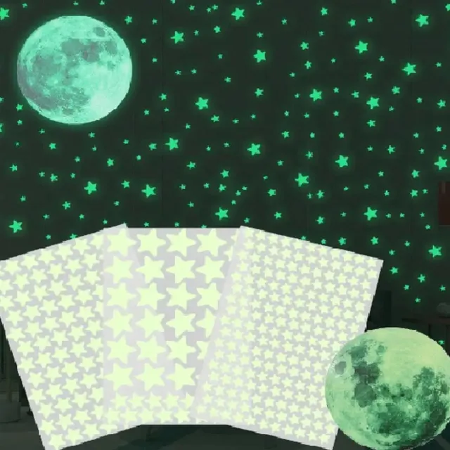 Ulanax Glow In Dark - Sterren - Maan - Groen Geel