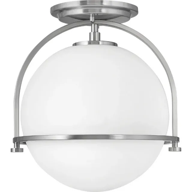 Hinkley LED Plafondlamp Somerset | 1X E27 Max 60W | Dimbaar | Brushed Nickel Geen