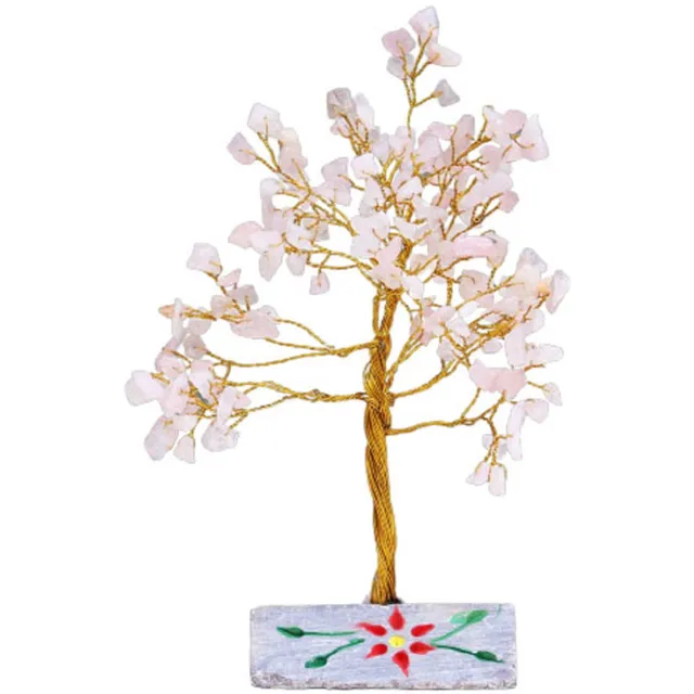 AW Gifts Rozenkwarts edelsteenboom - 160 stenen