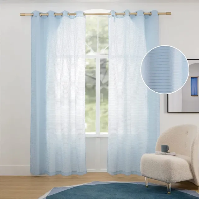 Premium Vitrage – Woonkamer Raam Accessiores – Curtains – Voile Blauw