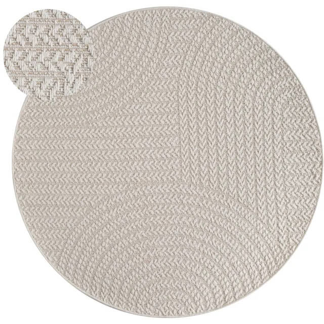 TT Home Buitenkleed - Boho regenboog - Crème - 80 x 150 cm natur