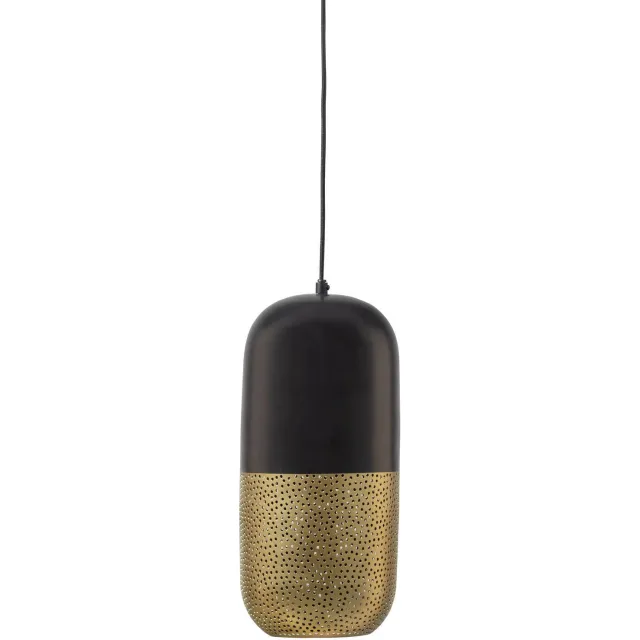 WOOOD Tirsa Hanglamp - Metaal - Zwart/Brass - 46x20x20 black/brass