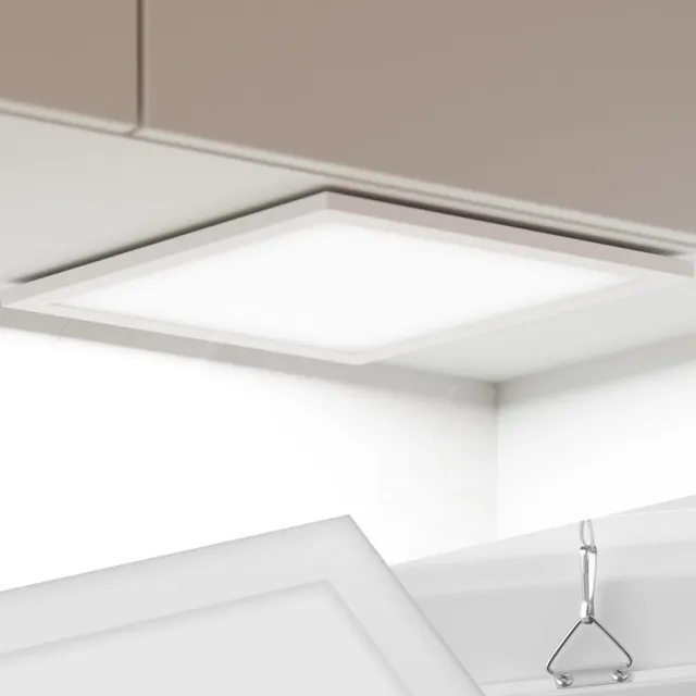 Tectake LED Paneel Lucerna - 29,5 x 29,5 - LED TL voor Systeemplafond - Plafondlamp - Wandlamp - Plafonniere - Ultradun - Warmwit 3000K - Energiebesparend