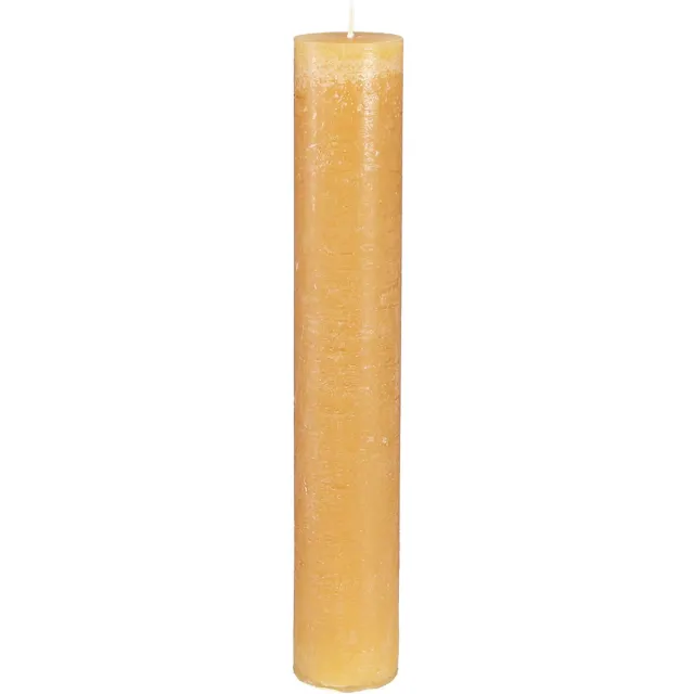 Viana Effen gekleurde kaarsen stokkaarsen honing 50x300mm 4 st, 4 Stück Geel